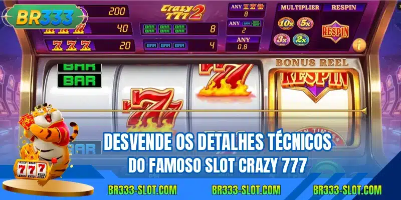 Desvende os detalhes tecnicos do famoso slot crazy 777