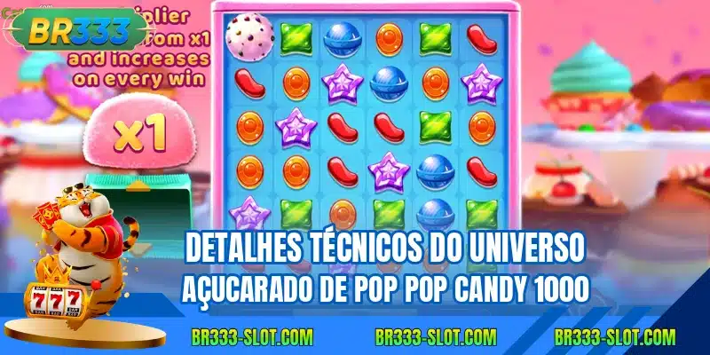 Detalhes técnicos do universo açucarado de Pop Pop Candy 1000