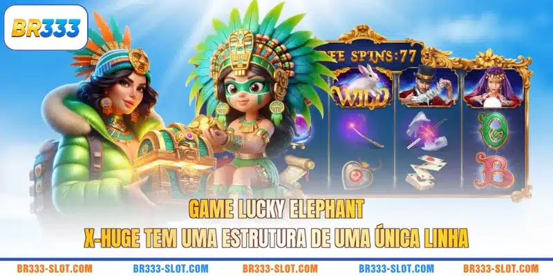 Game Lucky Elephant X-huge tem uma estrutura de uma única linha