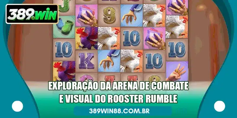 Exploração da arena de combate e visual do Rooster Rumble